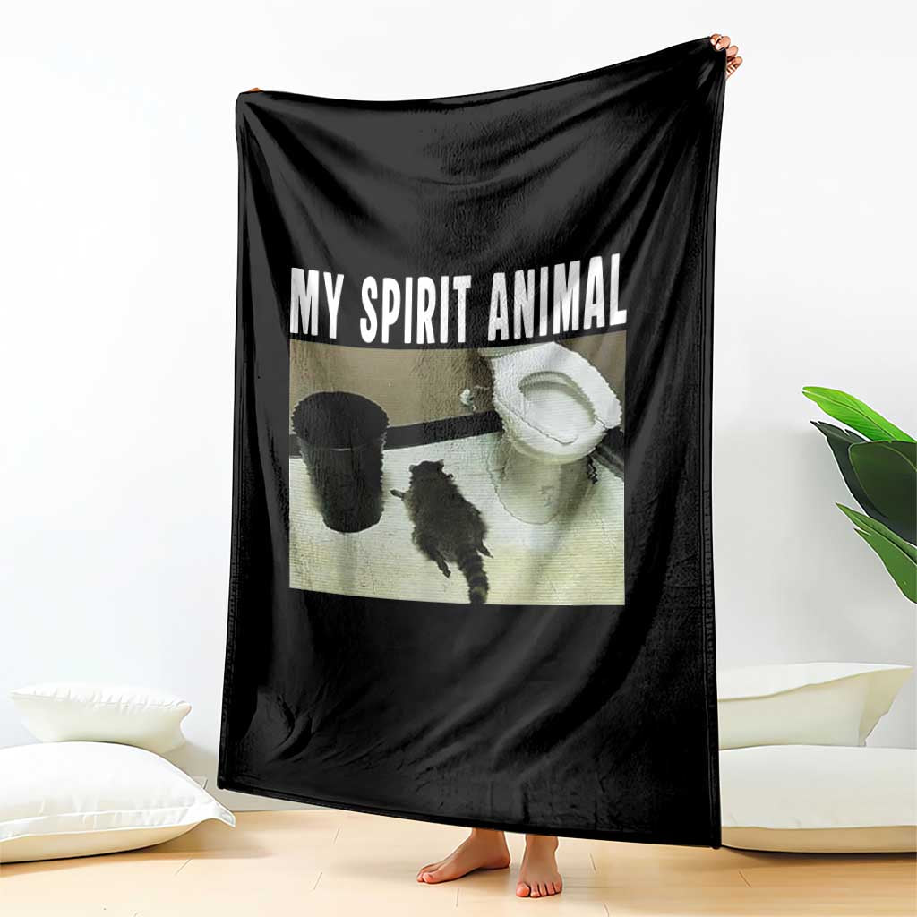 Funny Trashed Panda My Spirit Animal Throw Blanket Drunk Raccoon in Toilet Meme Hot Mess TS02 Print Your Wear