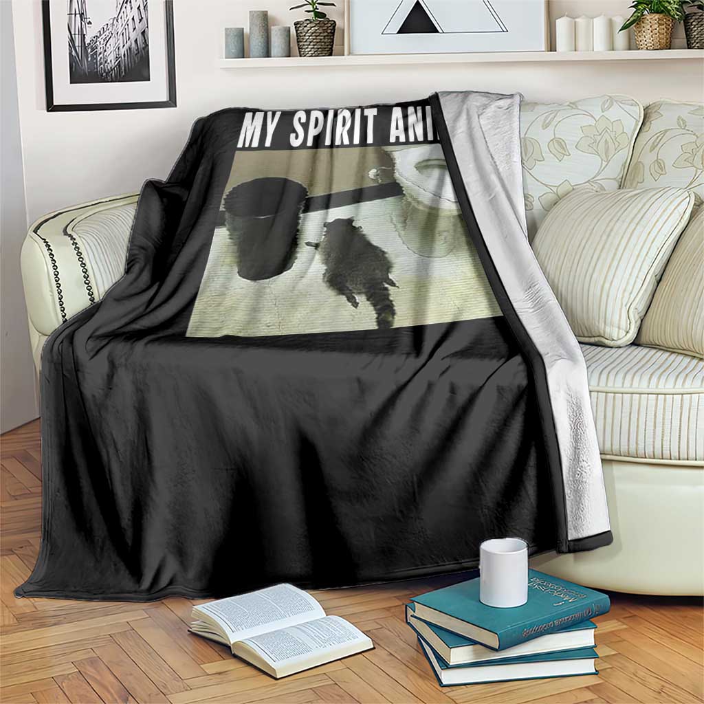 Funny Trashed Panda My Spirit Animal Throw Blanket Drunk Raccoon in Toilet Meme Hot Mess TS02 Print Your Wear