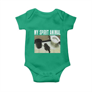 Funny Trashed Panda My Spirit Animal Baby Onesie Drunk Raccoon in Toilet Meme Hot Mess TS02 Irish Green Print Your Wear