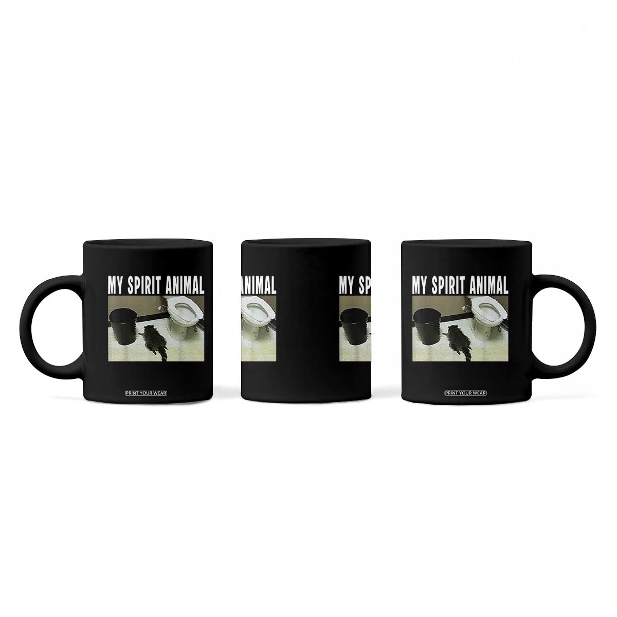 Funny Trashed Panda My Spirit Animal Coffee Mug Drunk Raccoon in Toilet Meme Hot Mess TS02 Print Your Wear