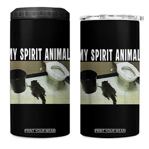 Funny Trashed Panda My Spirit Animal 4 in 1 Can Cooler Tumbler Drunk Raccoon in Toilet Meme Hot Mess TS02 One Size: 16 oz Black Print Your Wear
