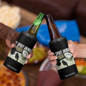 Funny Trashed Panda My Spirit Animal 4 in 1 Can Cooler Tumbler Drunk Raccoon in Toilet Meme Hot Mess TS02 Print Your Wear