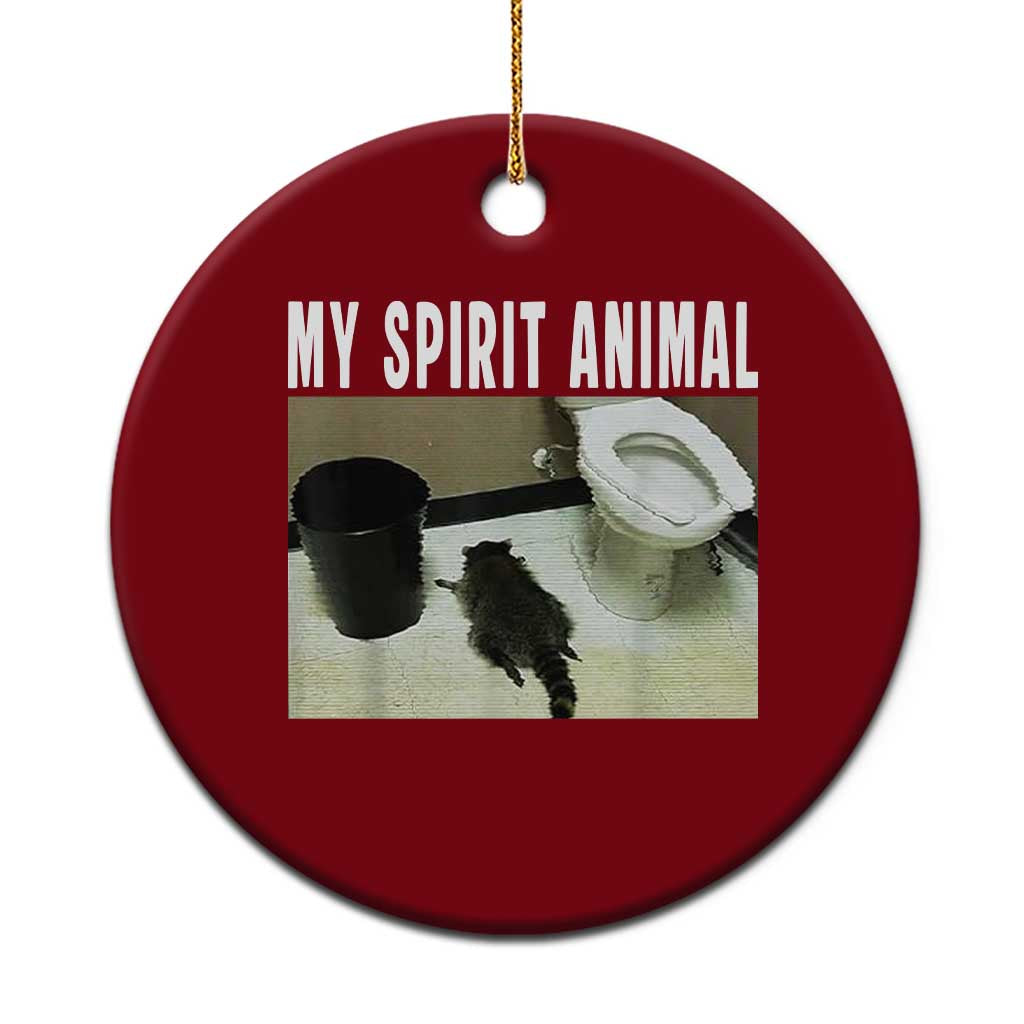 Funny Trashed Panda My Spirit Animal Ceramic Ornament Drunk Raccoon in Toilet Meme Hot Mess TS02 1pc Red Print Your Wear