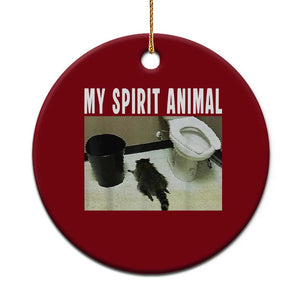 Funny Trashed Panda My Spirit Animal Ceramic Ornament Drunk Raccoon in Toilet Meme Hot Mess TS02 1pc Red Print Your Wear
