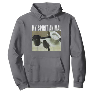 Funny Trashed Panda My Spirit Animal Hoodie Drunk Raccoon in Toilet Meme Hot Mess TS02 Charcoal Print Your Wear