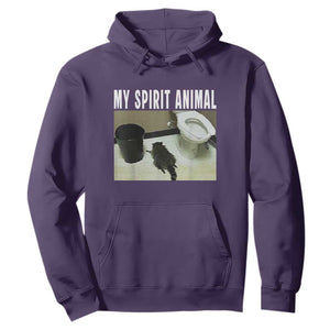 Funny Trashed Panda My Spirit Animal Hoodie Drunk Raccoon in Toilet Meme Hot Mess TS02 Purple Print Your Wear