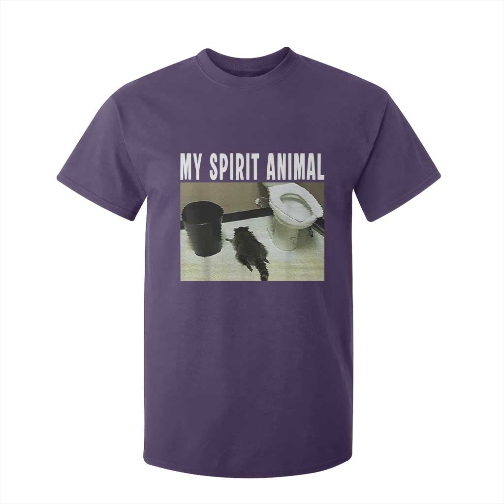 Funny Trashed Panda My Spirit Animal T Shirt For Kid Drunk Raccoon in Toilet Meme Hot Mess TS02 Purple Print Your Wear