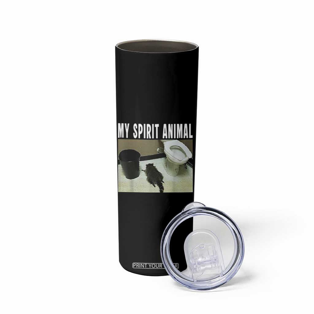 Funny Trashed Panda My Spirit Animal Skinny Tumbler Drunk Raccoon in Toilet Meme Hot Mess TS02 Print Your Wear