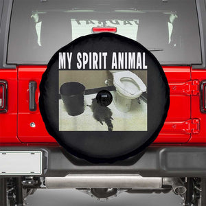 Funny Trashed Panda My Spirit Animal Spare Tire Cover Drunk Raccoon in Toilet Meme Hot Mess TS02 Black Print Your Wear
