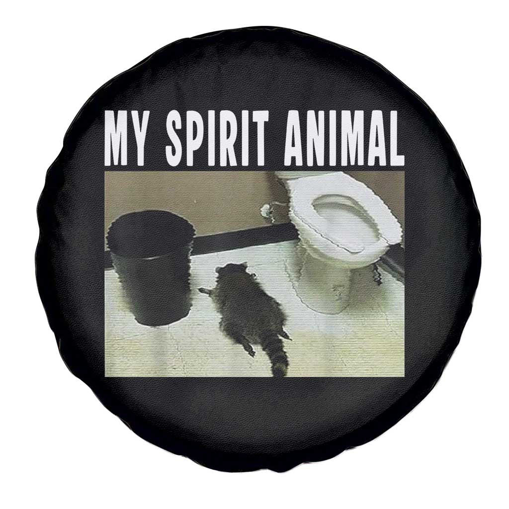 Funny Trashed Panda My Spirit Animal Spare Tire Cover Drunk Raccoon in Toilet Meme Hot Mess TS02 Print Your Wear