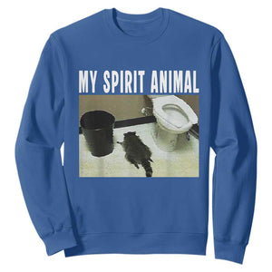 Funny Trashed Panda My Spirit Animal Sweatshirt Drunk Raccoon in Toilet Meme Hot Mess TS02 Royal Blue Print Your Wear