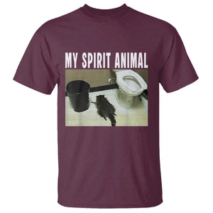 Funny Trashed Panda My Spirit Animal T Shirt Drunk Raccoon in Toilet Meme Hot Mess TS02 Maroon Print Your Wear
