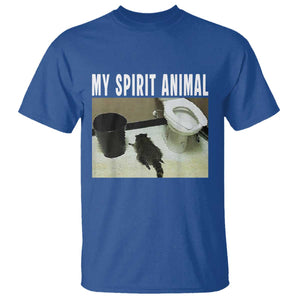 Funny Trashed Panda My Spirit Animal T Shirt Drunk Raccoon in Toilet Meme Hot Mess TS02 Royal Blue Print Your Wear