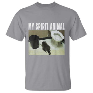Funny Trashed Panda My Spirit Animal T Shirt Drunk Raccoon in Toilet Meme Hot Mess TS02 Sport Gray Print Your Wear