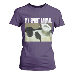 Funny Trashed Panda My Spirit Animal T Shirt For Women Drunk Raccoon in Toilet Meme Hot Mess TS02 Purple Print Your Wear