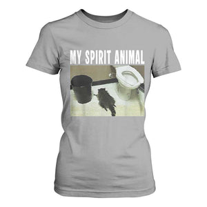 Funny Trashed Panda My Spirit Animal T Shirt For Women Drunk Raccoon in Toilet Meme Hot Mess TS02 Sport Gray Print Your Wear