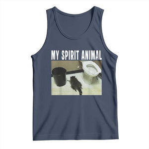 Funny Trashed Panda My Spirit Animal Tank Top Drunk Raccoon in Toilet Meme Hot Mess TS02 Navy Print Your Wear