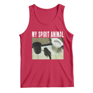 Funny Trashed Panda My Spirit Animal Tank Top Drunk Raccoon in Toilet Meme Hot Mess TS02 Red Print Your Wear
