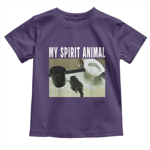 Funny Trashed Panda My Spirit Animal Toddler T Shirt Drunk Raccoon in Toilet Meme Hot Mess TS02 Purple Print Your Wear