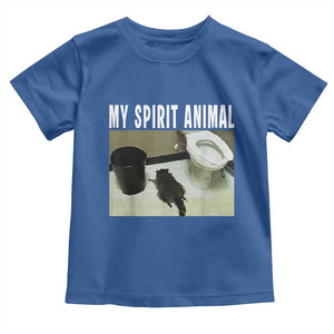 Funny Trashed Panda My Spirit Animal Toddler T Shirt Drunk Raccoon in Toilet Meme Hot Mess TS02 Royal Blue Print Your Wear