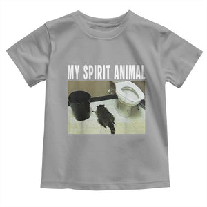Funny Trashed Panda My Spirit Animal Toddler T Shirt Drunk Raccoon in Toilet Meme Hot Mess TS02 Sport Gray Print Your Wear