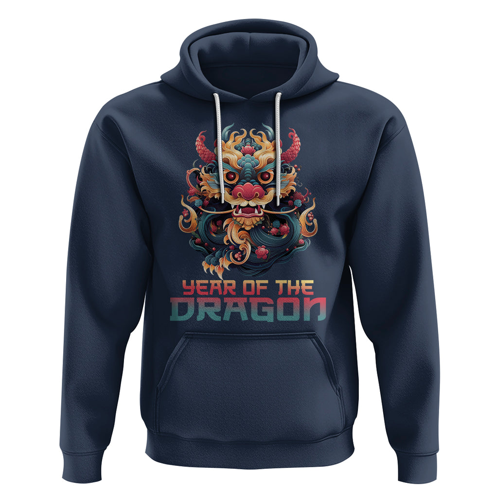 Year Of The Dragon 2024 Hoodie Happy Lunar Chinese New Year Astrology Horoscopes TS02 Navy Printyourwear