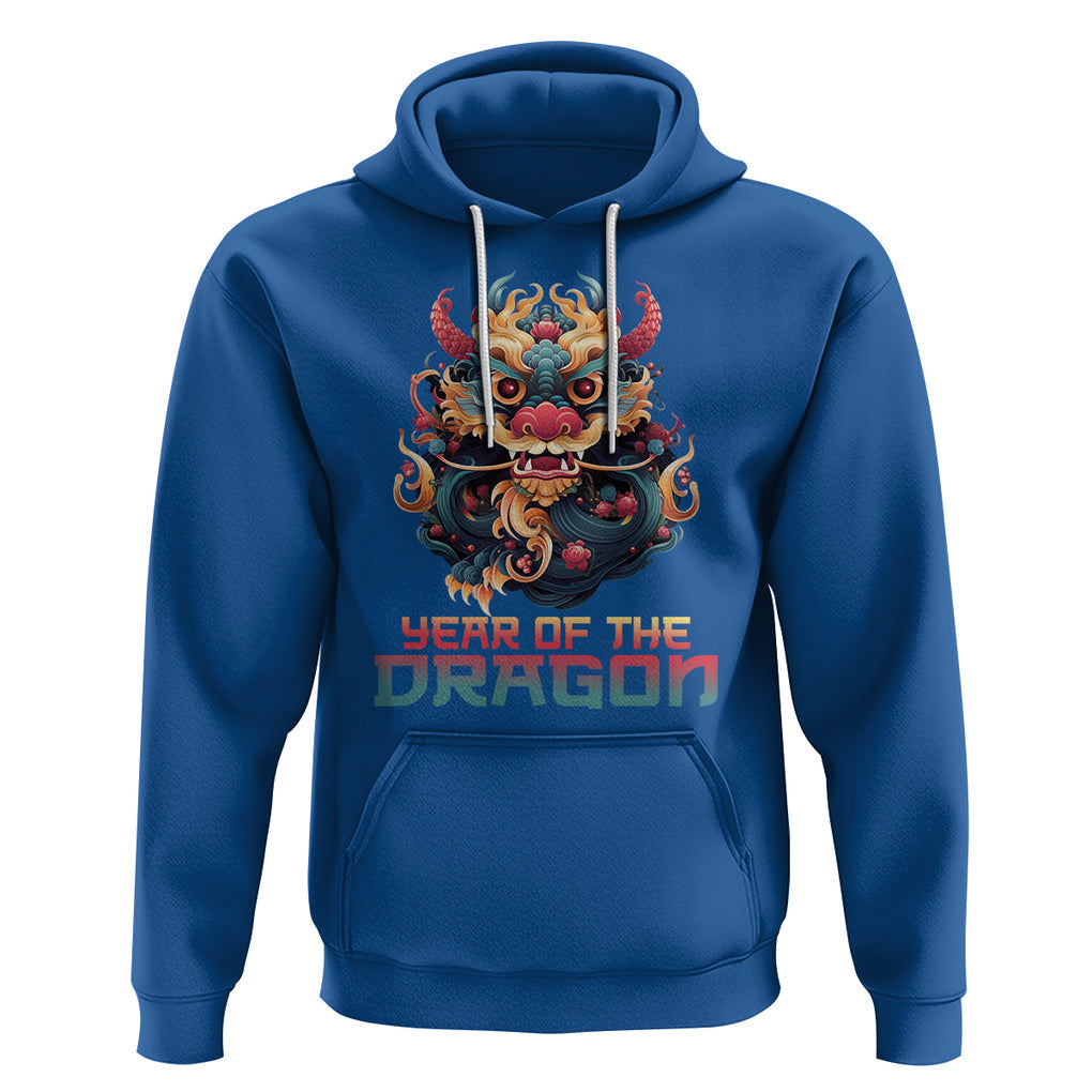 Year Of The Dragon 2024 Hoodie Happy Lunar Chinese New Year Astrology Horoscopes TS02 Royal Blue Printyourwear