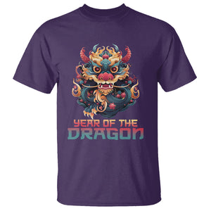 Year Of The Dragon 2024 T Shirt Happy Lunar Chinese New Year Astrology Horoscopes TS02 Purple Printyourwear