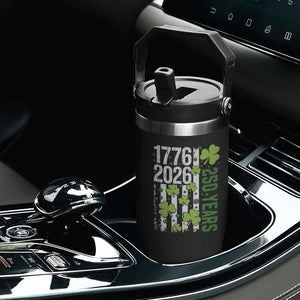 Irish American 250 Years 1776 2026 Patriotic Shamrock Flip Straw Tumbler St Patricks Day Ameria 250th Anniversary TS02 Print Your Wear