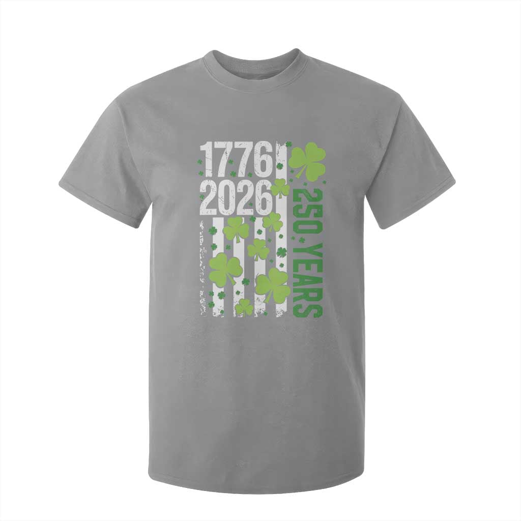 Irish American 250 Years 1776 2026 Patriotic Shamrock T Shirt For Kid St Patricks Day Ameria 250th Anniversary TS02 Sport Gray Print Your Wear