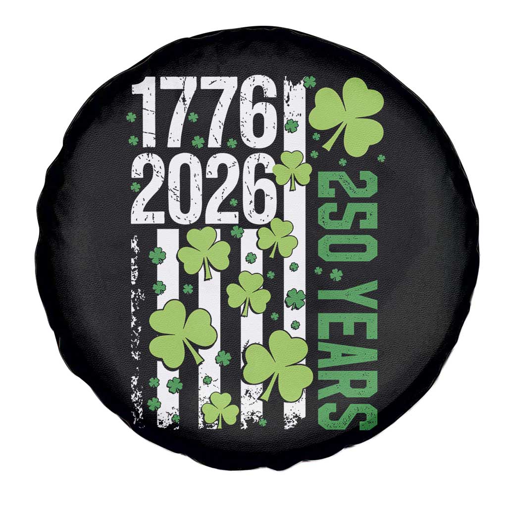 Irish American 250 Years 1776 2026 Patriotic Shamrock Spare Tire Cover St Patricks Day Ameria 250th Anniversary TS02 Print Your Wear