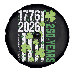 Irish American 250 Years 1776 2026 Patriotic Shamrock Spare Tire Cover St Patricks Day Ameria 250th Anniversary TS02 Print Your Wear
