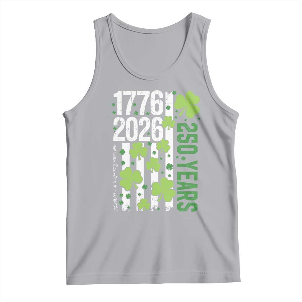 Irish American 250 Years 1776 2026 Patriotic Shamrock Tank Top St Patricks Day Ameria 250th Anniversary TS02 Athletic Heather Print Your Wear