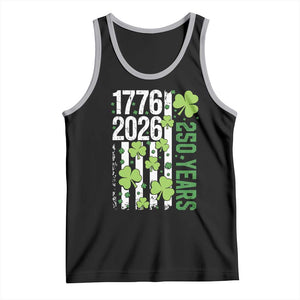Irish American 250 Years 1776 2026 Patriotic Shamrock Tank Top St Patricks Day Ameria 250th Anniversary TS02 Black Athletic Heather Print Your Wear