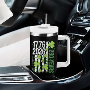 Irish American 250 Years 1776 2026 Patriotic Shamrock Tumbler With Handle St Patricks Day Ameria 250th Anniversary TS02 Print Your Wear