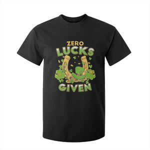 Funny St Patricks Day T Shirt For Kid Zero Lucks Given Irish Shamrock TS02 Black Print Your Wear