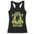 Funny St Patricks Day Racerback Tank Top Zero Lucks Given Irish Shamrock TS02 Black Print Your Wear