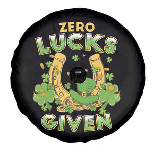 Funny St Patricks Day Spare Tire Cover Zero Lucks Given Irish Shamrock TS02 Print Your Wear