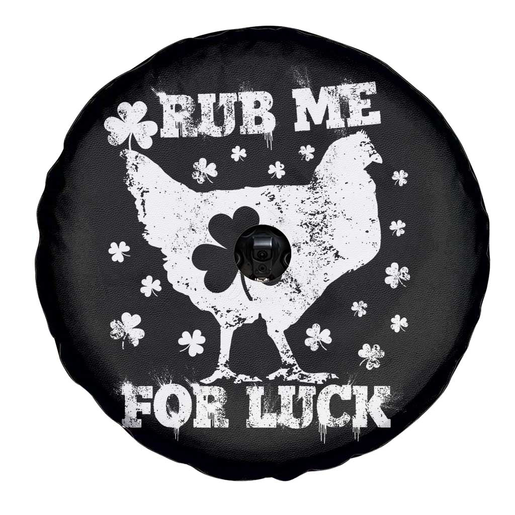 Funny St Patricks Day Spare Tire Cover Rub Me For Luck Shamrock Irish Cock Chicken TS02 Print Your Wear
