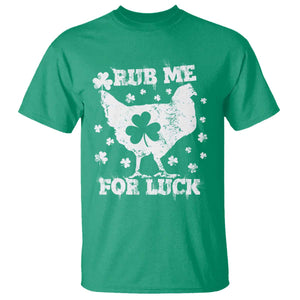 Funny St Patricks Day T Shirt Rub Me For Luck Shamrock Irish Cock Chicken TS02 Irish Green Print Your Wear
