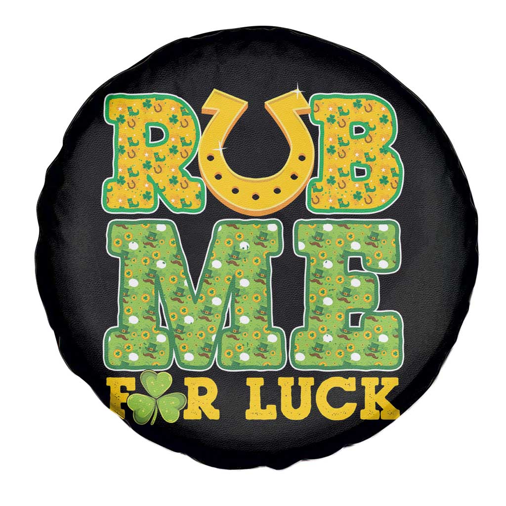 Funny St Patricks Day Spare Tire Cover Rub Me For Luck Shamrock Adult Humor TS02 Print Your Wear