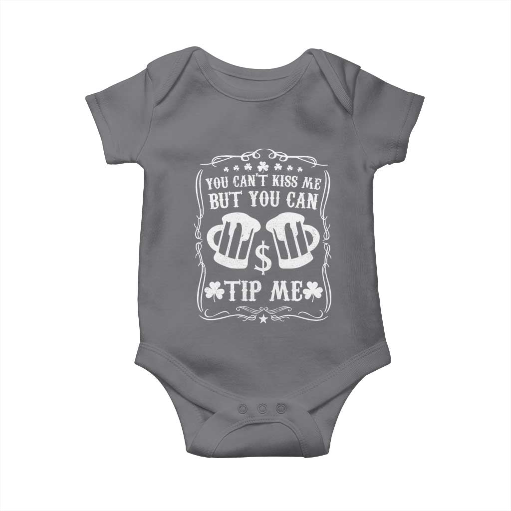 Funny St Patricks Day Baby Onesie Lucky Shamrock Waitress Bartender Waiter TS02 Charcoal Print Your Wear
