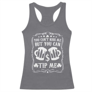 Funny St Patricks Day Racerback Tank Top Lucky Shamrock Waitress Bartender Waiter TS02 Charcoal Print Your Wear