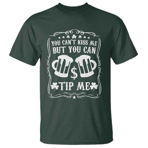 Funny St Patricks Day T Shirt Lucky Shamrock Waitress Bartender Waiter TS02 Dark Forest Green Print Your Wear