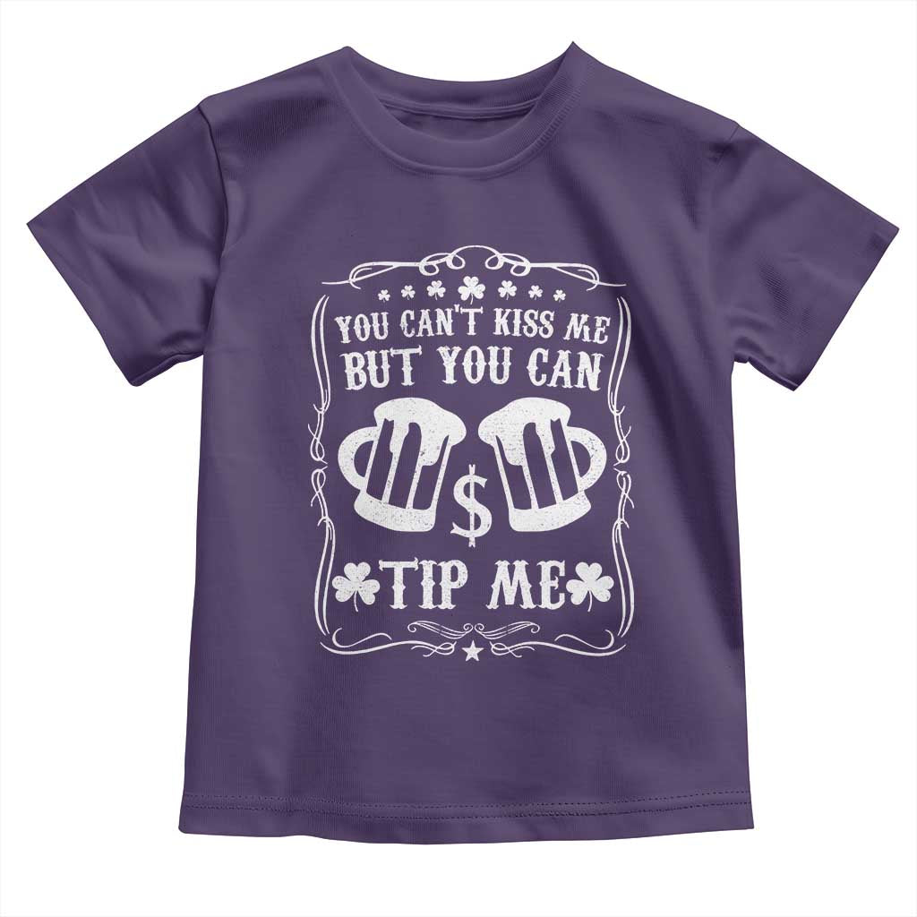 Funny St Patricks Day Toddler T Shirt Lucky Shamrock Waitress Bartender Waiter TS02 Purple Print Your Wear