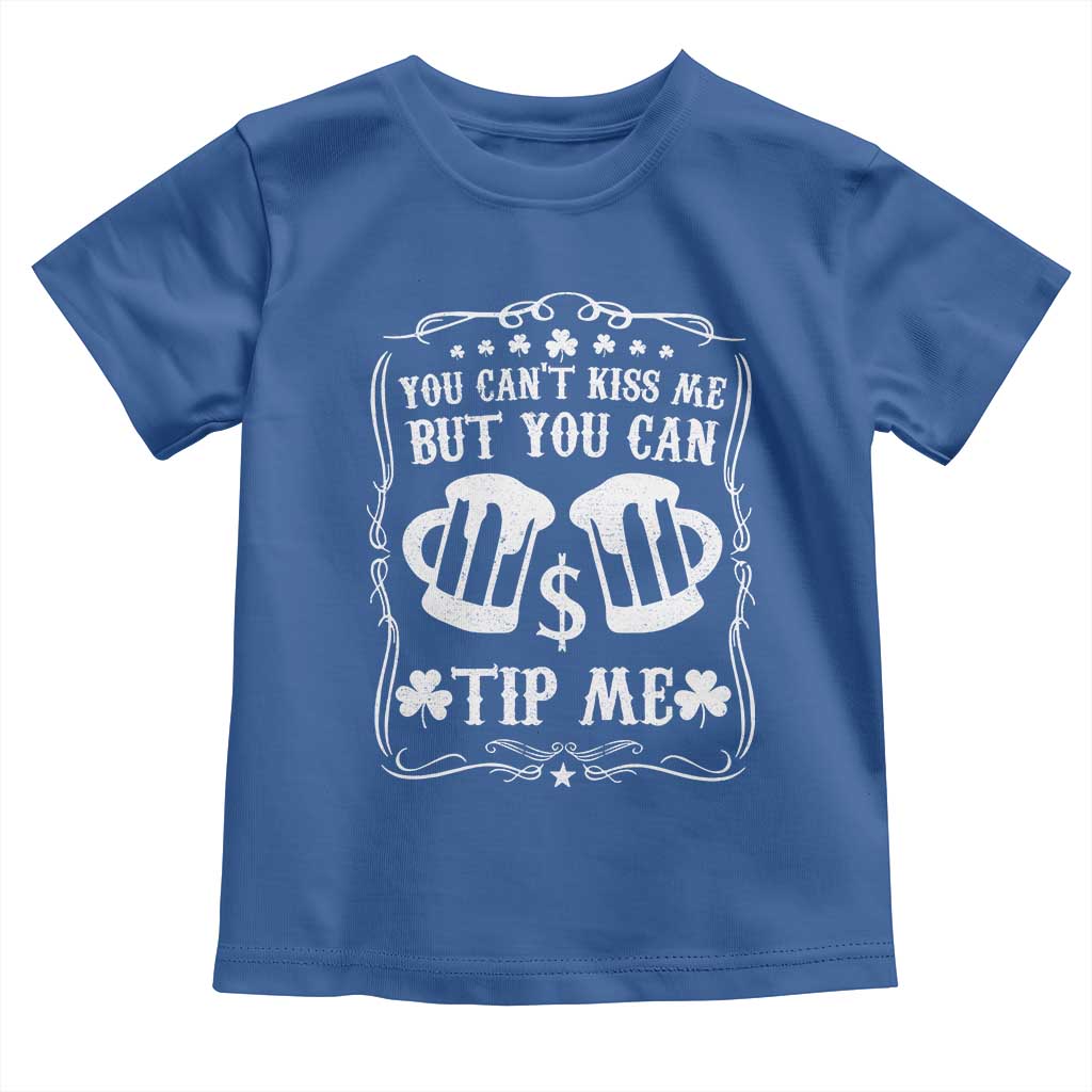 Funny St Patricks Day Toddler T Shirt Lucky Shamrock Waitress Bartender Waiter TS02 Royal Blue Print Your Wear