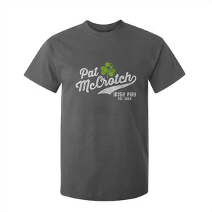Funny St Patricks Day T Shirt For Kid Pat McCrotch Irish Adult Humor White TS02 Dark Heather Print Your Wear