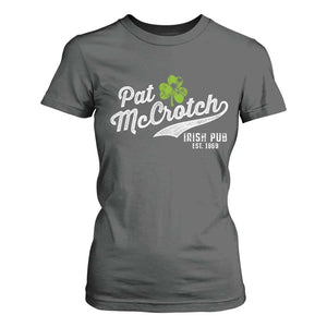 Funny St Patricks Day T Shirt For Women Pat McCrotch Irish Adult Humor White TS02 Dark Heather Print Your Wear