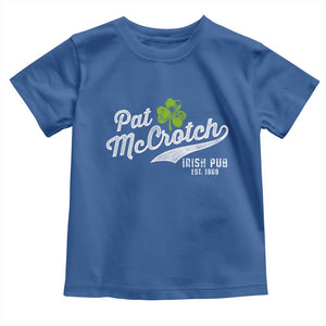 Funny St Patricks Day Toddler T Shirt Pat McCrotch Irish Adult Humor White TS02 Royal Blue Print Your Wear