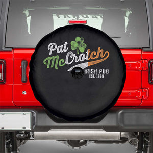 Funny St Patricks Day Spare Tire Cover Pat McCrotch Irish Adult Humor TS02 Black Print Your Wear